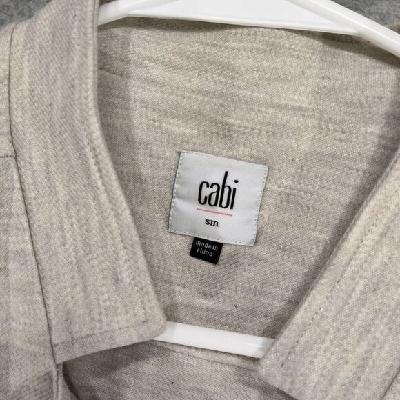 cAbi Charlie Moto Jacket Womens Size Small Beige Heathered Ponte Knit Oatmeal - Picture 7 of 12